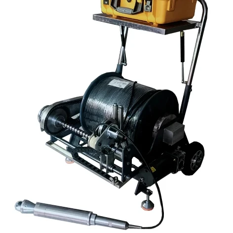 500m Electric Winch Underground 12 Inch Display TV, 73mm Diameter Dual IP68 Waterproof Deep Water Well Borehole Camera