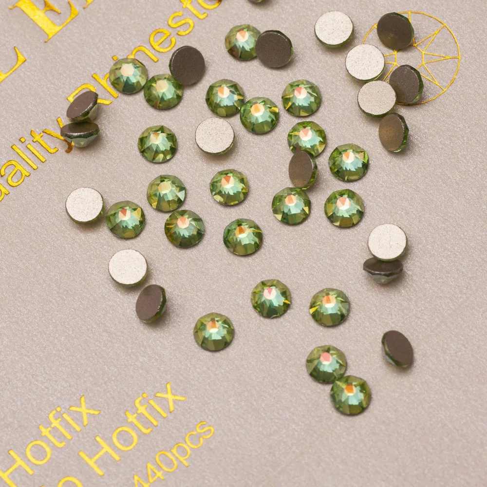 Pubrilex 2088NOHF 8 Große 8 Kleine Effekt AB Farbe Strass Kristallnägel Flache Rückseite Strasssteine für Nagelkunst und Kleidungsdekorationen – Detail 11