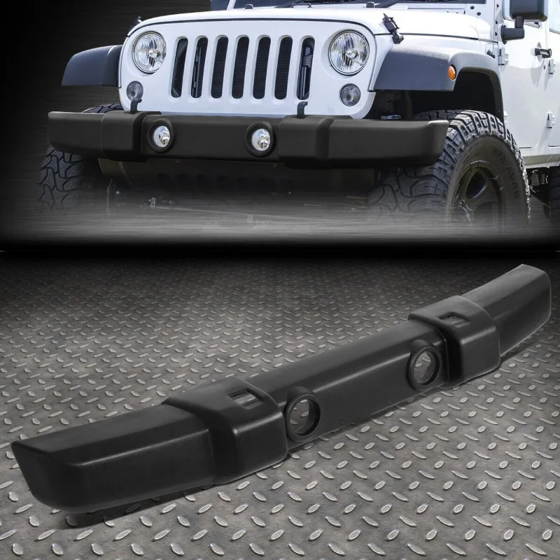 

US FOR 07-18 JEEP WRANGLER TEXTURED FRONT HOOD LOWER BUMPER COVER W/FOG LIGHT HOLES