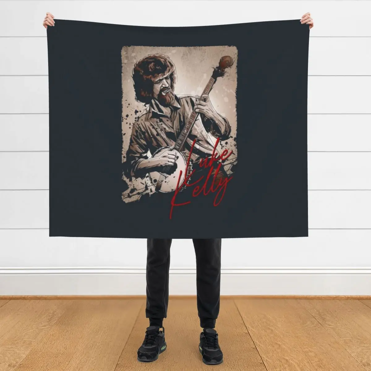 

LUKE KELLY Throw Blanket Shaggy warm winter Custom Luxury St Blankets