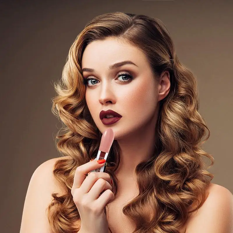 Lápiz labial mate para mujer, lápiz labial líquido de larga duración, No pegajoso, No se decolora, suministros de maquillaje de labios impermeables para niñas y damas