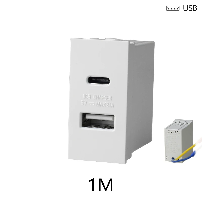 Altantic  DIY Module USB Type C Charging Connector Wall Sockets 45*22.5mm AC 100-240V DC 5V,2A Max.