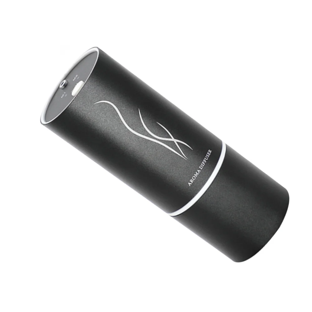 مرطب سيارة صغير محمول USB ناشر زيت عطري أسود تصميم مدمج ناشر زيت طبيعي للسيارات غرفة النوم مكتب الهواء