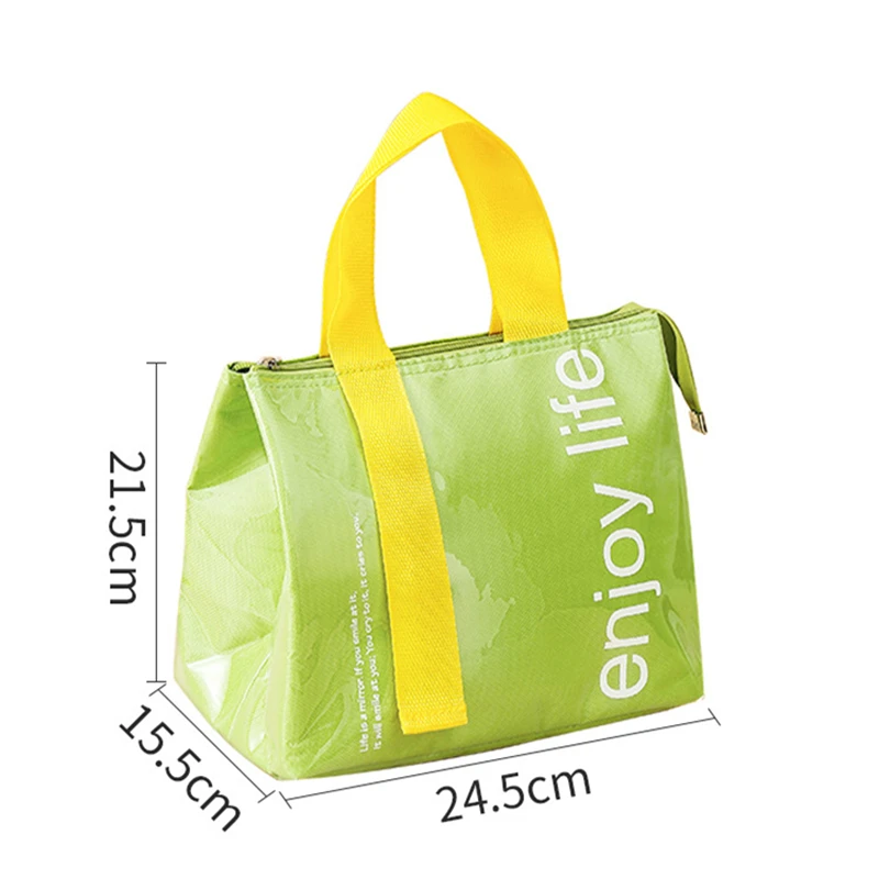 Waterproof PU Thermal Lunch Bags for Women Kids Food Bento Insulated Cooler Meal Pack Portable Picnic Work Dinner Container