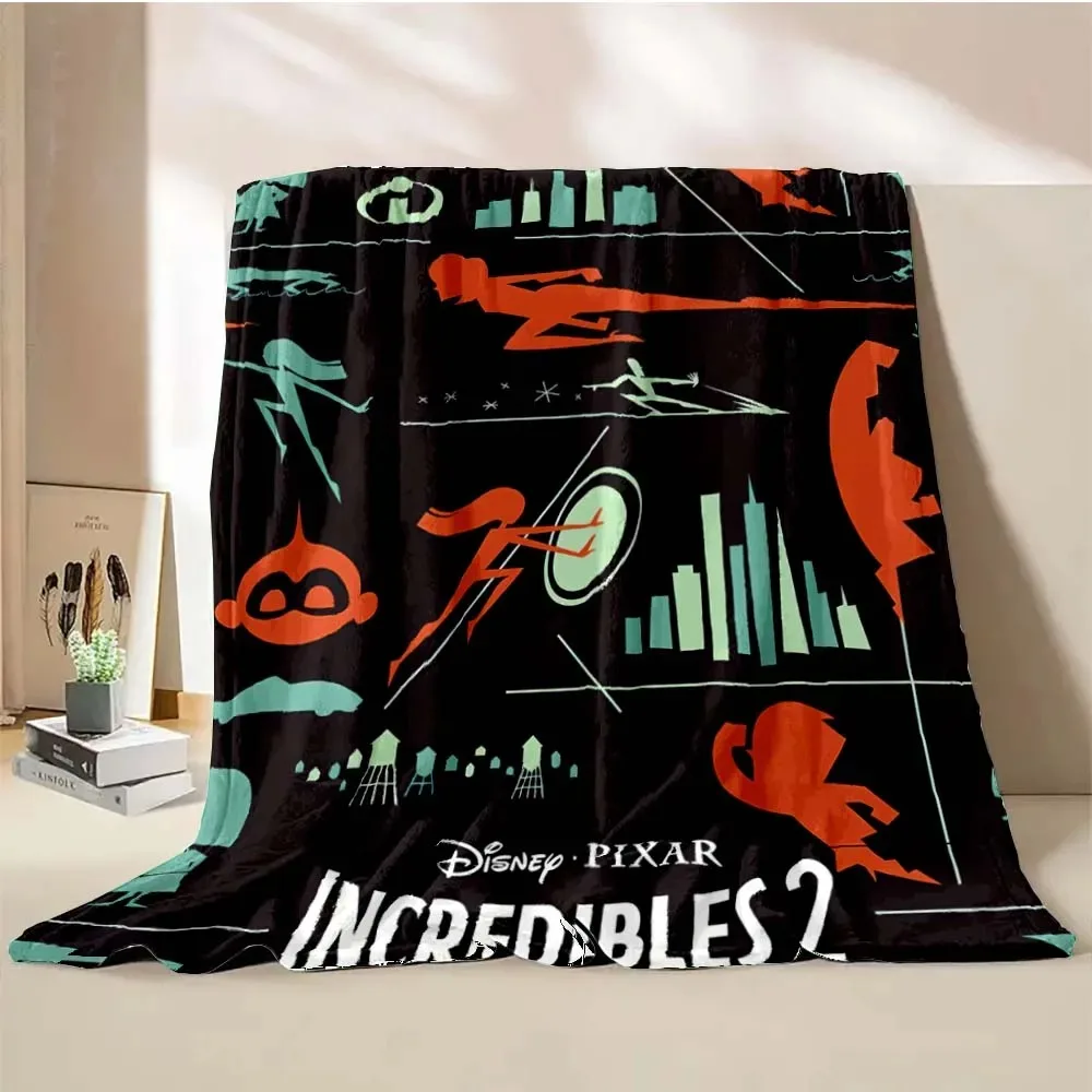 

The Incredibles flannel blanket Disney cartoon print, king, fluffy soft blanket and blanket home interior, luxury bedding