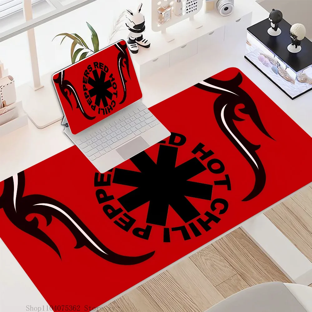 Rock Band R-Red Hot Chili P-Peppers Mousepad Large Keyboard Desk Mat Gaming Mouse Pad LockEdge Non-slip Mat