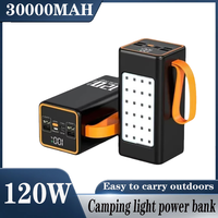 2025-Large Capacity 30000MAH Portable Mobile Power Supply 4USB Super Fast Charging Digital Display Outdoor Mobile Power Supply