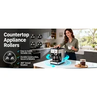 Glissières pour meubles et roulettes pour appareils électroménagers, solution facile pour le déplacement sur comptoir des machines à café, des mixeurs et des fours de cuisine 6