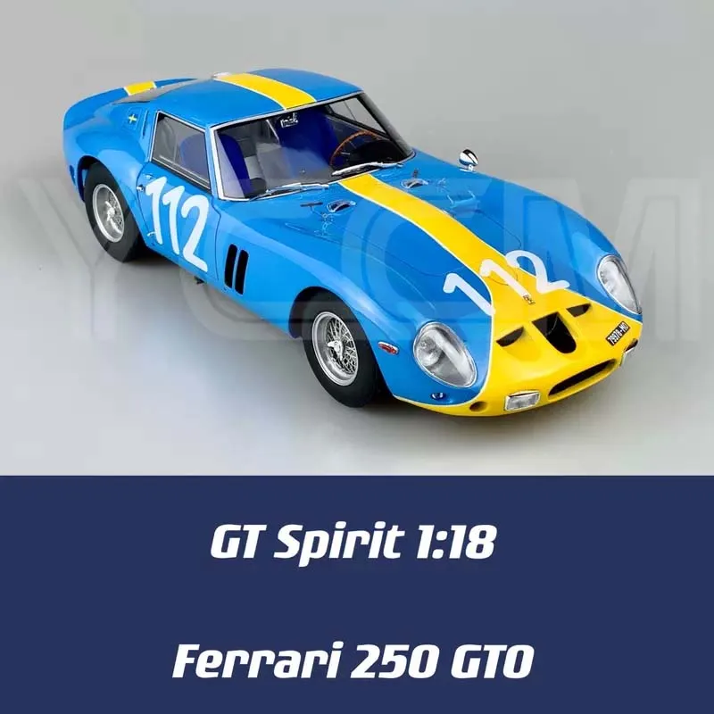 Limited Edition 1:18 1960 Ferrari 250GTO Latte Art Racing Edition Resin Model Car Toys Die-cast Model Classic Car Collectible