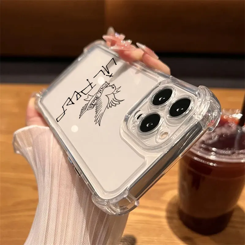 حافظة هاتف Hell Boy Rapper Lil Peep شفافة لهاتف آيفون 17 16 14 15 11 12 13 Pro Max 16E 16 Plus 17 Air 17PM غطاء ناعم مقاوم للصدمات #6