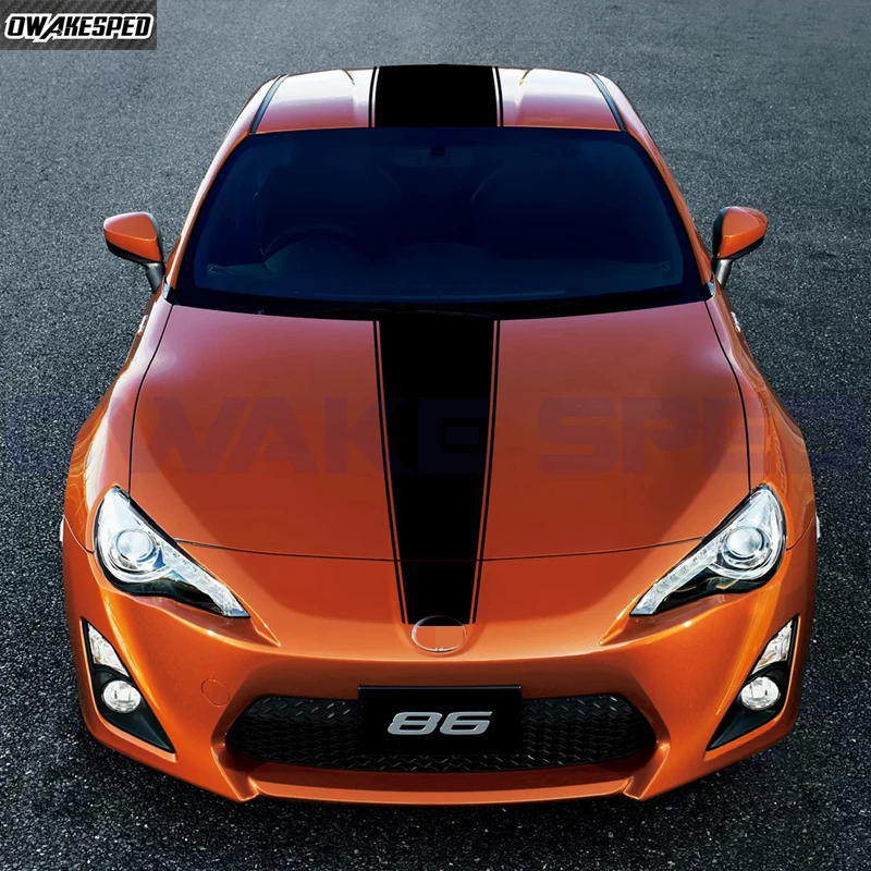 

3PCS Sport Stripes Car Body Hood Roof Tail Deocr Sticker For-Toyota 86 GTS-GT-TRD-GR Racing Accessories Customized Vinyl Decals