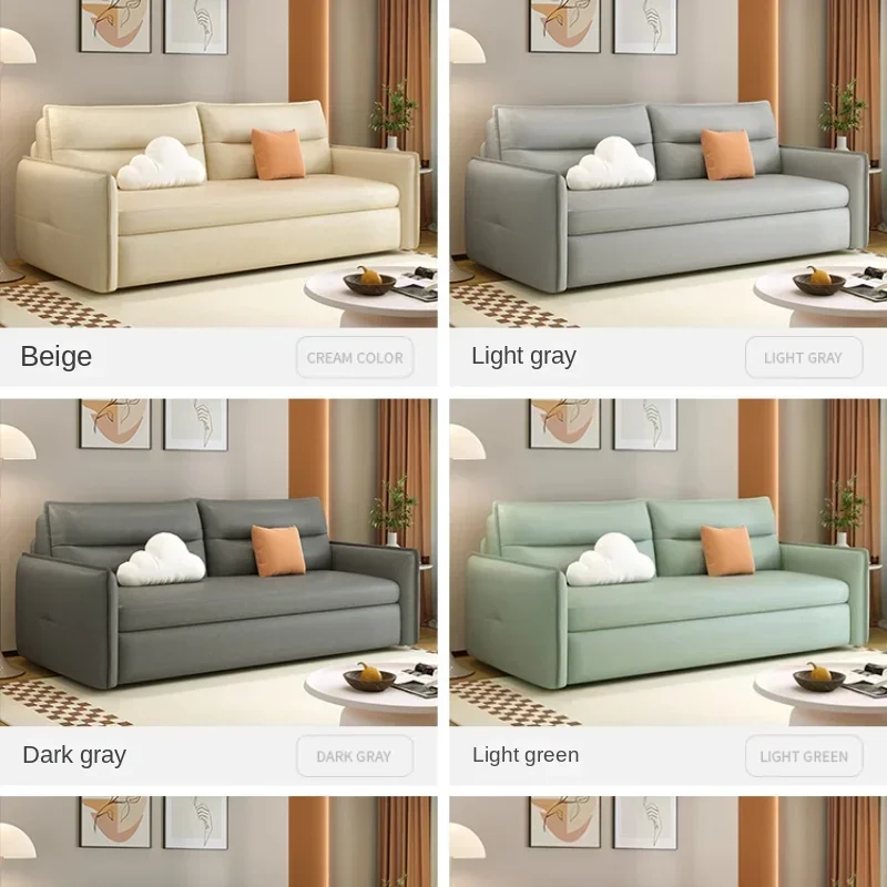 

Faux Leather Folding Sofa Bed Dual-Use