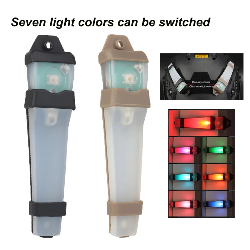 

Tactical Signal Light Survival Safety Flash Lamp Waterproof Multipurpose Helmets Strobe Light 7 Colors For Camping Survival Tool