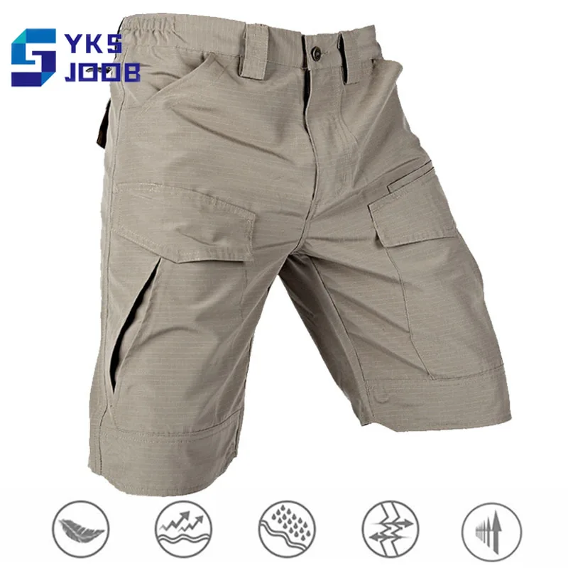 

Summer Tactical Hiking Shorts Men Breathable Multi-pocket Wear-resisting Half-pant Waterbreak Camping Treking Hunting Short Pant