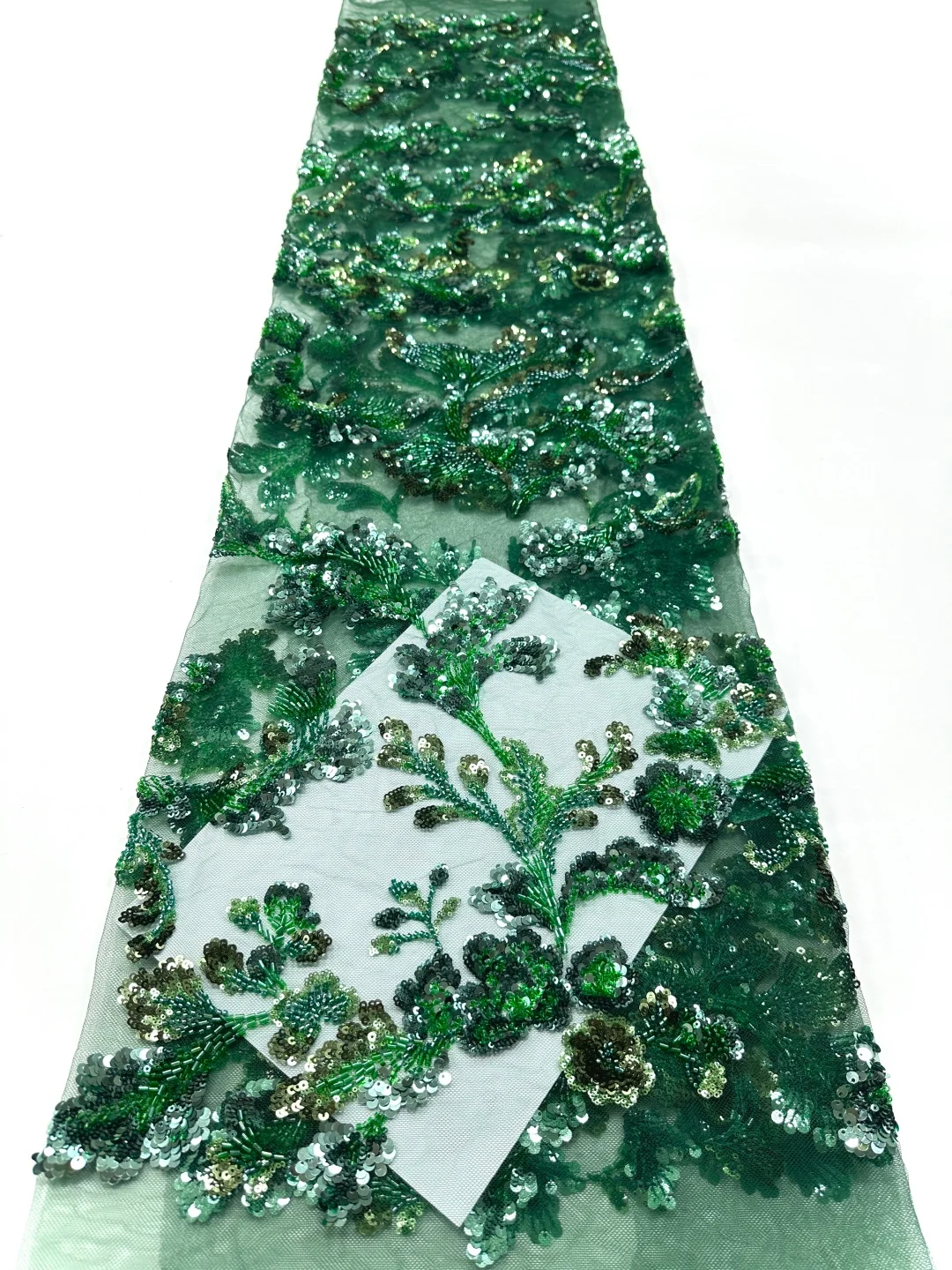 

Green African Beaded Lace Net Fabric,Nigerian Wedding Material,Luxury Beads Fabrics for Dress Sewing, High Quality,5 Yards,2026