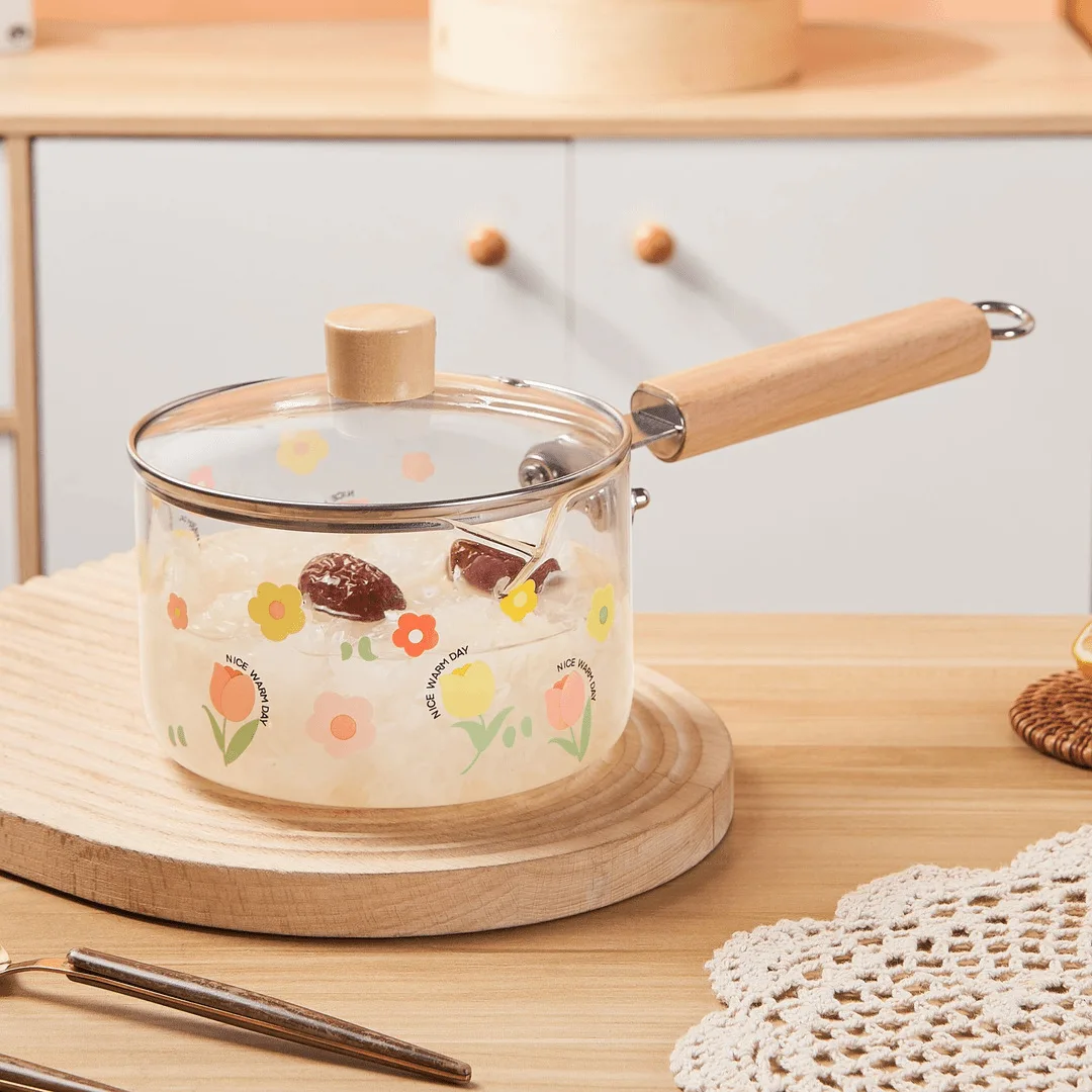 

XL high borosilicate glass pot heat-resistant soup pot open flame electric ceramic stove rice porridge can be used household