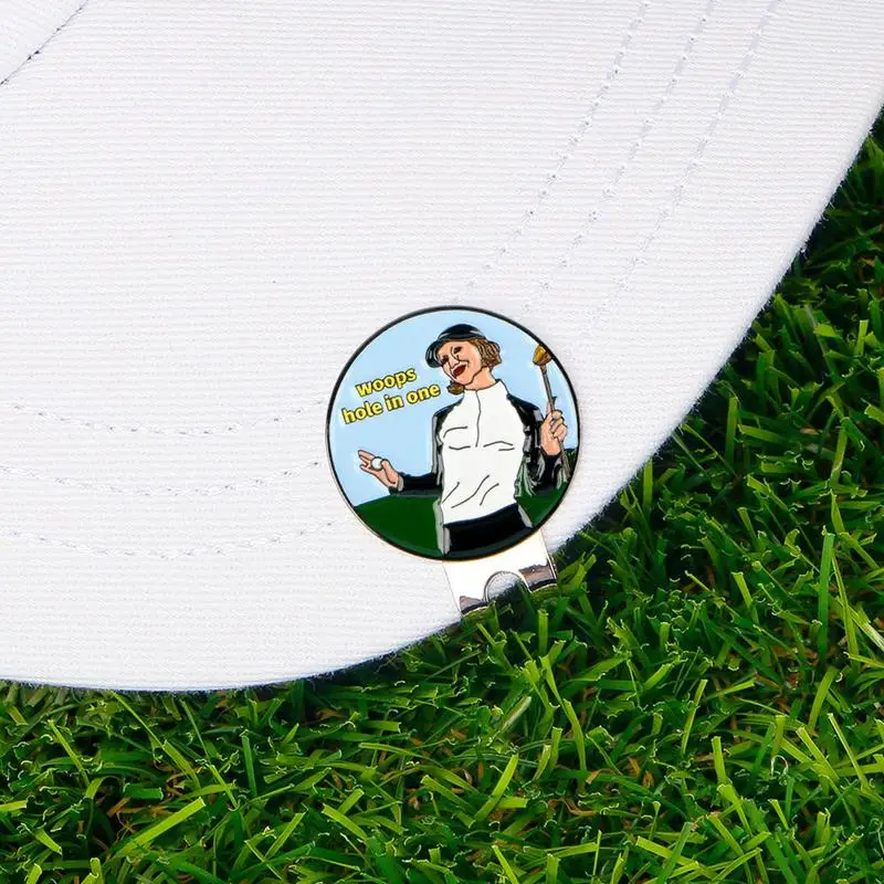 Golf Ball Marker Golf Hat Clip Magnetic Adsorption Metal Golf Mark Removable Metal Golf Visor Markers Clips Golf Accessories