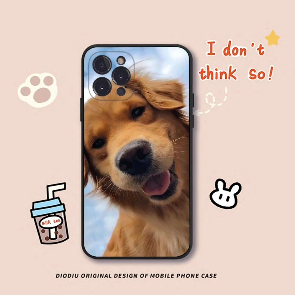 Golden Retriever Friend Phone Case Silicone Soft For iphone 15 14 13 12 11 Pro Mini XS MAX 8 7 6 Plus X 2020 XR Shell