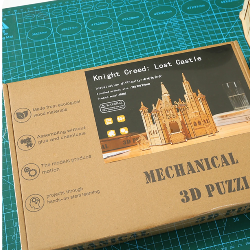 3d Wooden Puzzle Wooden Model Of The Lost Castle Toy Kid Adult Diy Model Kits Desk Decoration For Gift G230