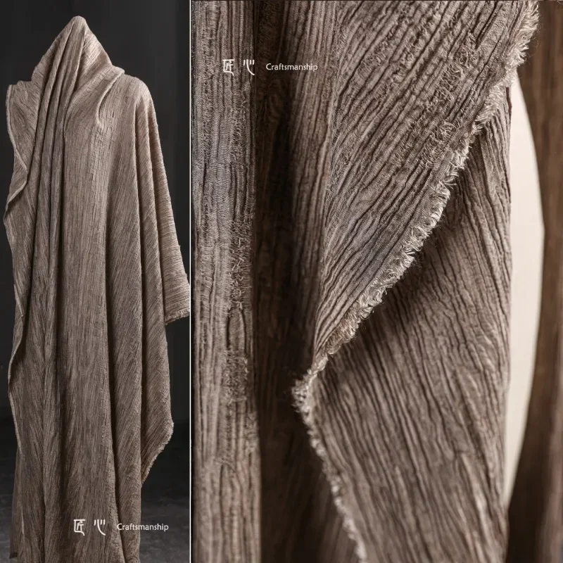 

Cotton Linen Fabric Dress Cardigan Clothing Designer for Apparel Sewing By The Meter Diy Material Wholesale Cloth