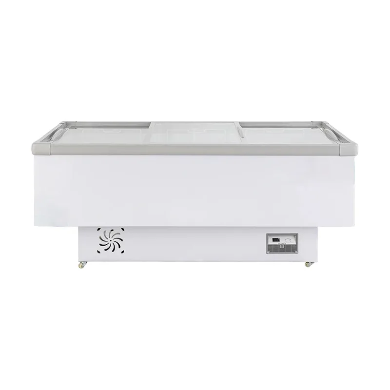 Commercial large-capacity display cabinet BBQ seafood meat fresh-keeping and frozen dual-purpose frost-free refrigerator