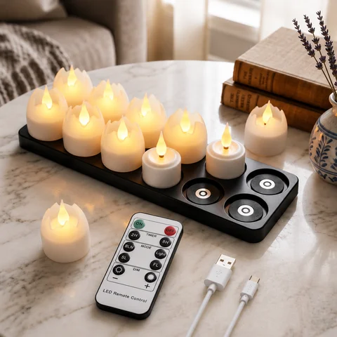 Aufladbare Teelichter LED Nachtlichter -AliExpress