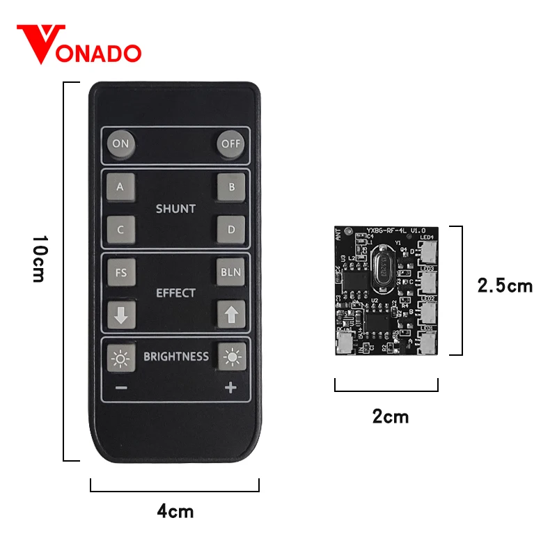 Vonado-accesorios de iluminación LED, Control remoto inalámbrico para bloques de construcción, caja de batería Hub USB, luces de puntos