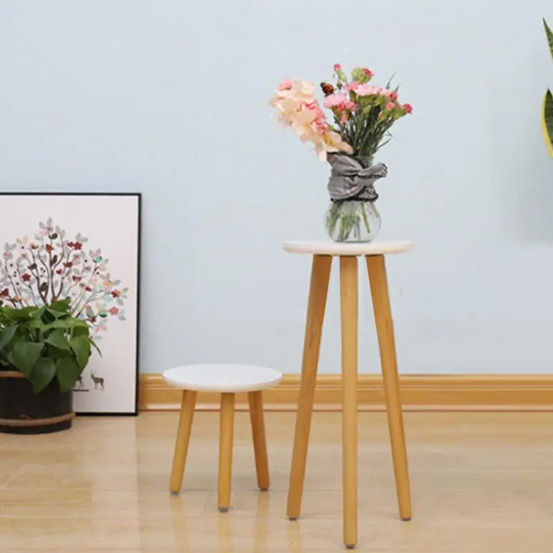 Soporte de madera para plantas, mesa para suculentas en maceta para el hogar, jardín interior y exterior, soporte para plantas de flores