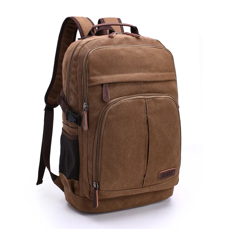 New Business and Leisure Men\'s Backpack Trendy Designer Large Capacity Computer Bag Waterproof Outdoor Travel Canvas Backpack