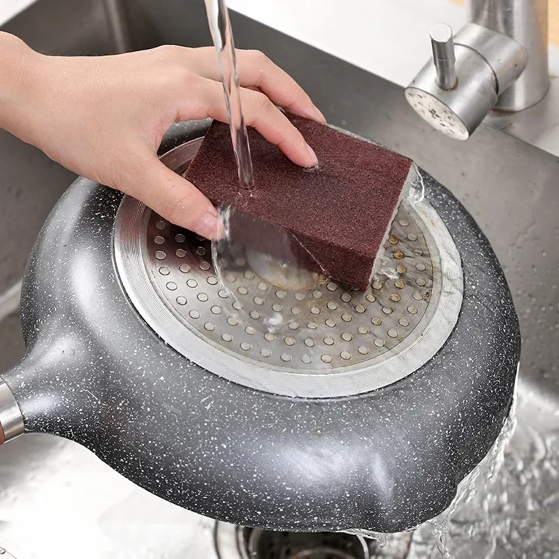 Emery sponge kitchen dishwashing pot brush rust removal sponge block image 4