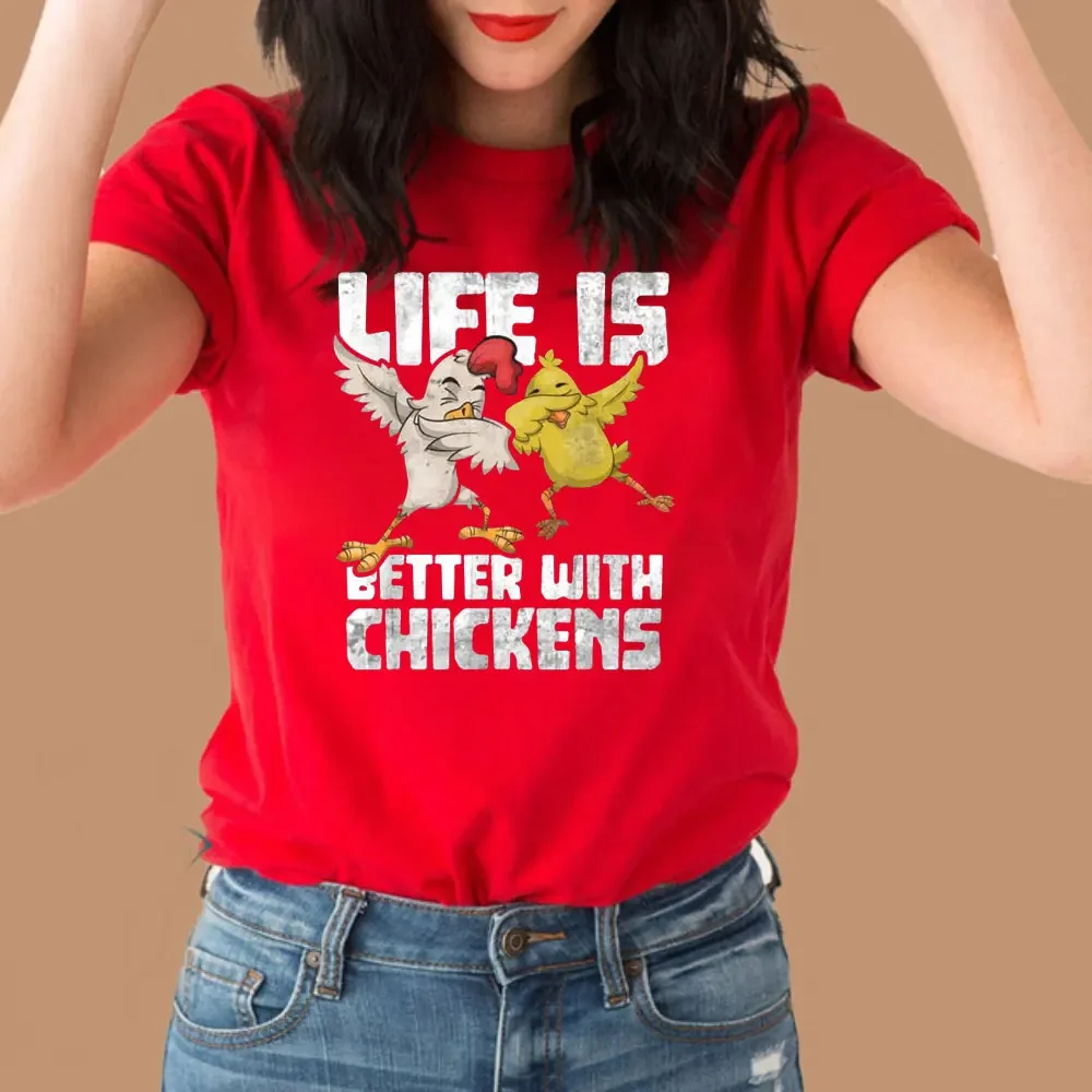 Funny Animal Farmer Dabbing Rooster Dab Hen Chicken T-Shirt Summer Cotton Tees Cute Leisure Cotton Boy T Shirt Casual Clothes