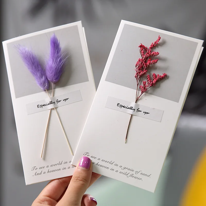 10pcs/Set Festive Greeting Card Birthday Invitations Wedding Holiday Party Cards Message Blessing Card Valentine's Day Envelope