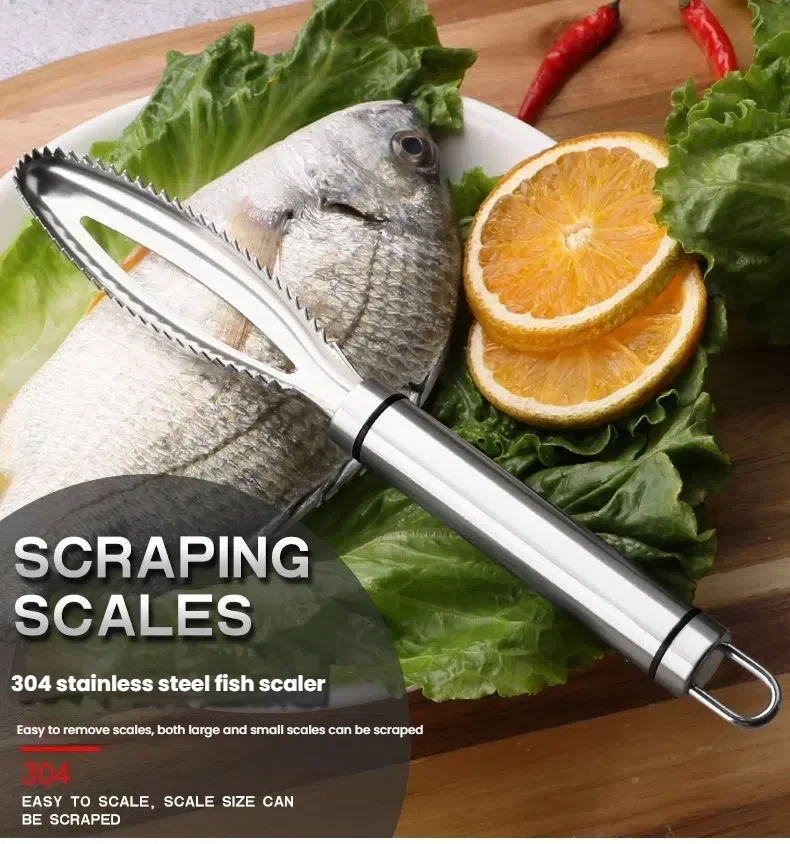 Stainless Fish Scales Scraping Graters Fast Remove Cleaning Peeler Scraper Bone Tweezers Tool Gadge Kitchen Accessorie Gadgets