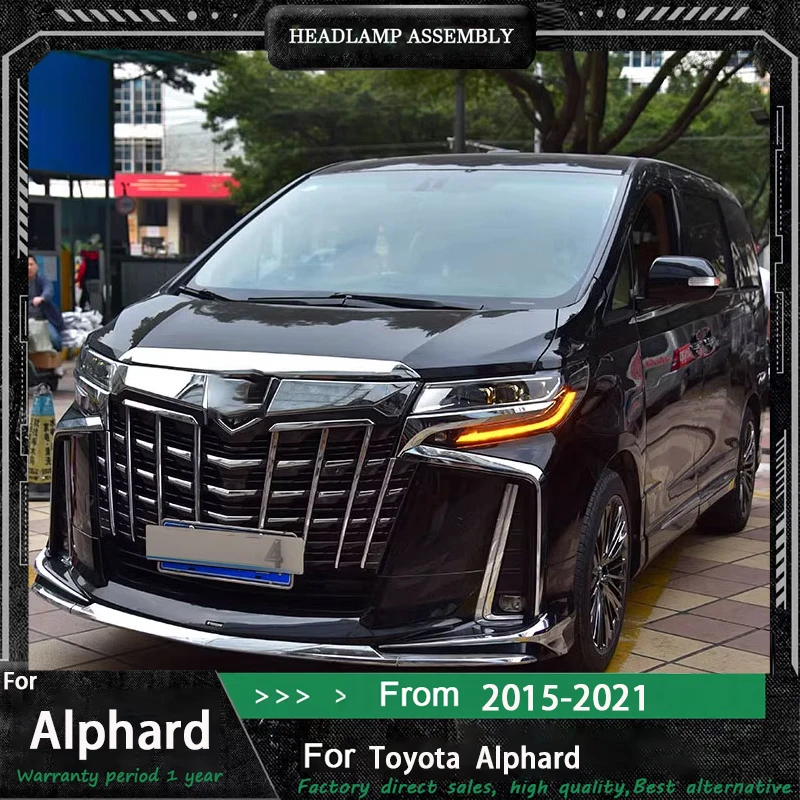 

2 шт. подходят для Toyota Elfa светодиодные линзы в сборе, модифицированные Alphard светодиодные дневные ходовые огни, водяное рулевое управление