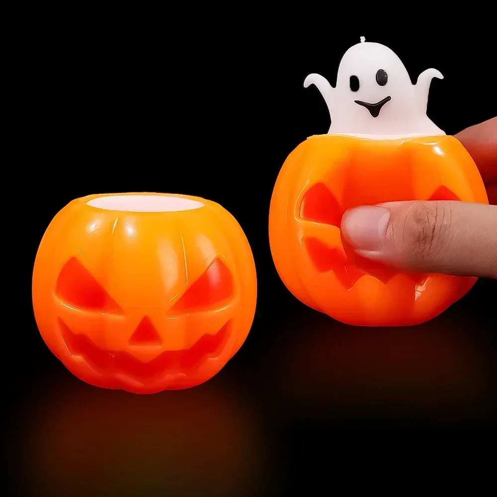 Funny Pumpkin Ghost Squeeze Toy Adult Kids Decompression Toys Relief Stress Vent Ball Halloween Party Decoration Prop Baby Gifts