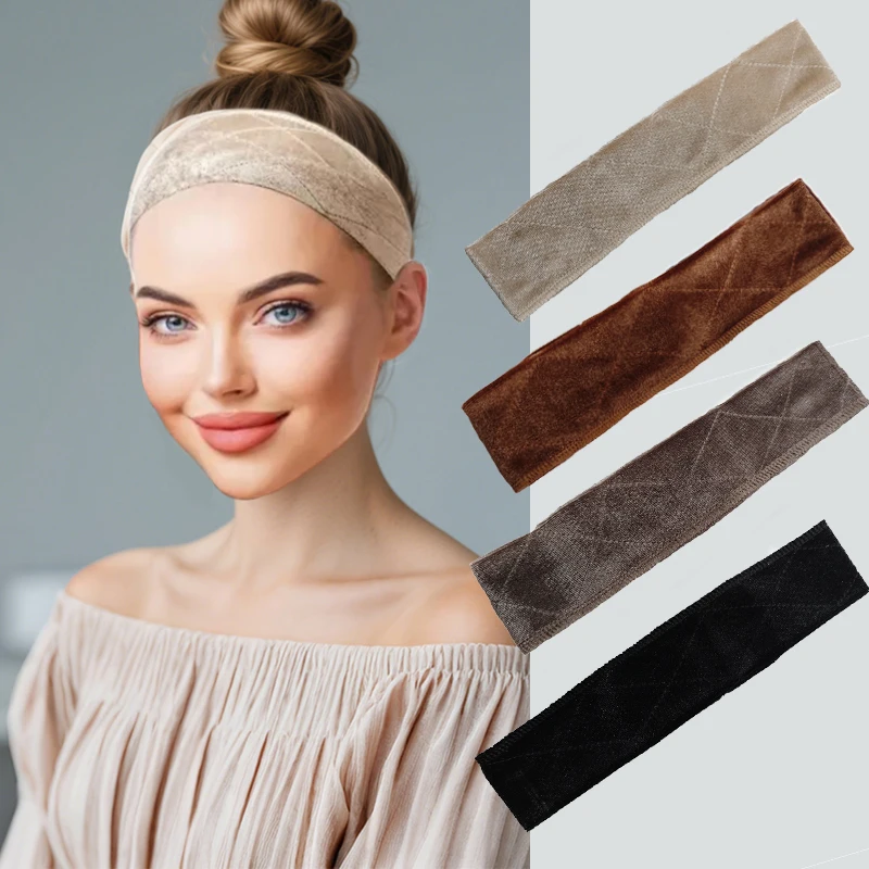 

No-Slip Adjustable Velvet Headband Wig Grip Band Secure Wig Holding Design Hair Accessories Keeping Wig in Place