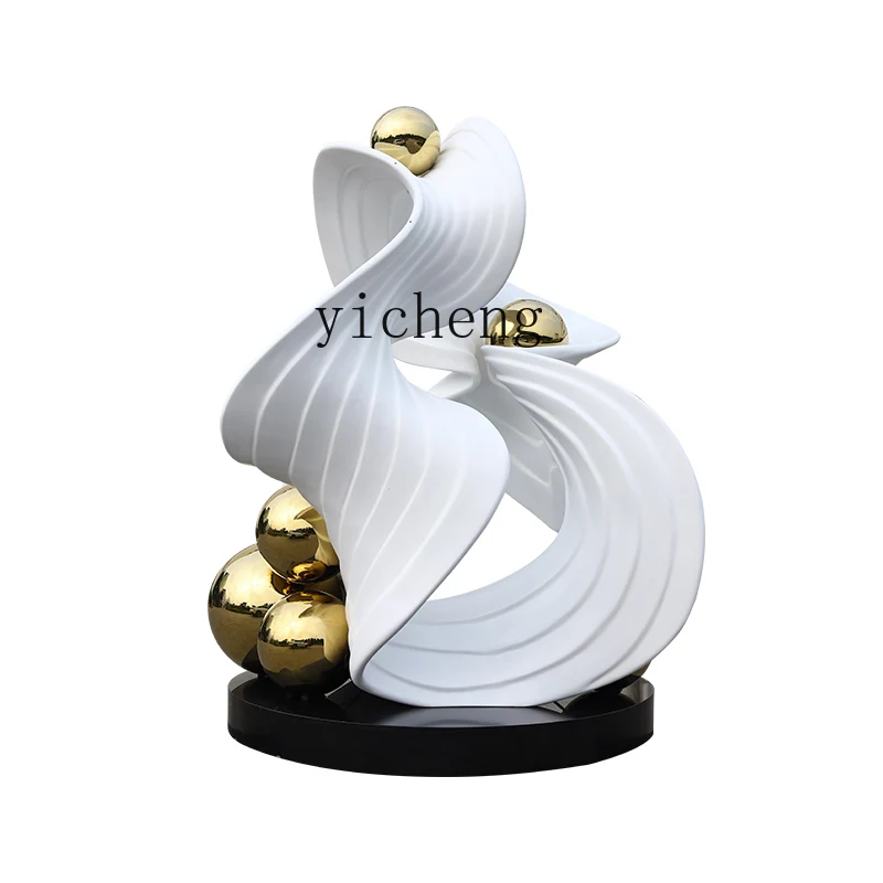 YY Large Floor Sculpture Art Abstract Shaped Ornaments FRP Ornament