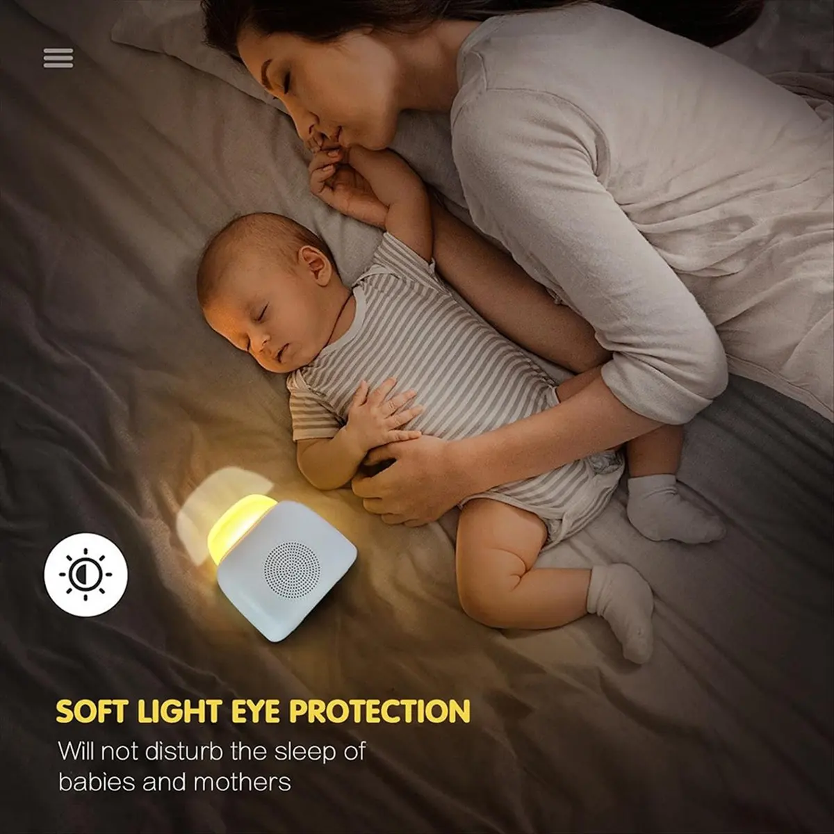 

Toast Night Light with White Noise, Night Light Sound Machine with Bluetooth Speaker, Bluetooth Speaker Toast Light