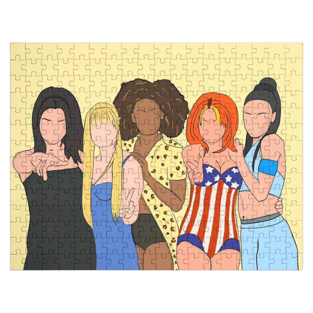 

Деревянный пазл Spice Girls для взрослых, персонализированный пазл с фотографией, подарок на заказ
