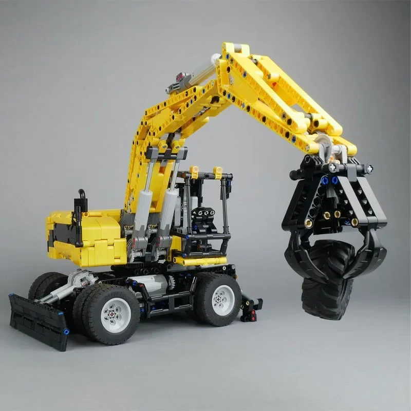 Building Blocks Wheeled Excavator MOC-139463 Triple Bogie Articulated Excavator 1626PCS Kids Building Block Toys Birthday Toys