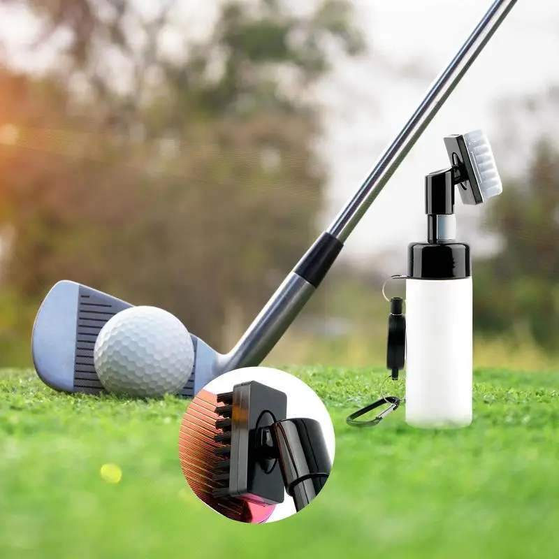 Golf Club Cleaner Brush With Groove Tube Retractable Golf Club Brush With Leakproof Reservoir Tube Squeeze Bottle golf supplies