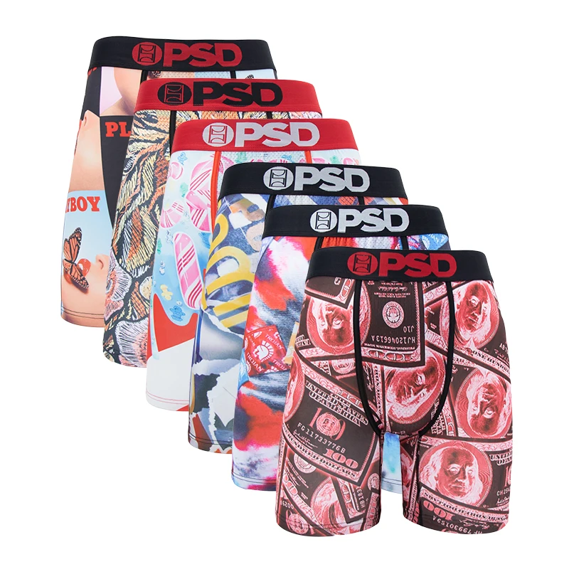 6Pcs Fashion Print Men Underwear Boxer Cueca Male Panty Lingerie Men Underpants Panty Boxershorts Sexy S-XXL Boxers