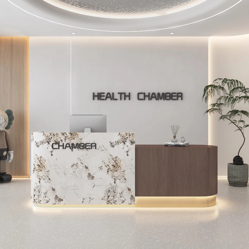 Deep Storage Front Desk Reception Counter Clinic Long Classic Reception Desks Luxury Business Mostrador Recepcion Furniture