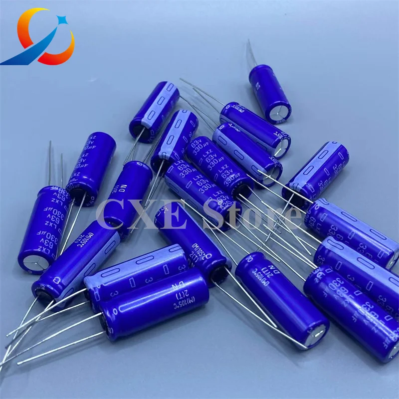 

10 шт. LXZ 63V330UF объем 10X30 мм NCC электролитические конденсаторы ELXZ630ELL331MJ30S 330 мкФ 63 В новый