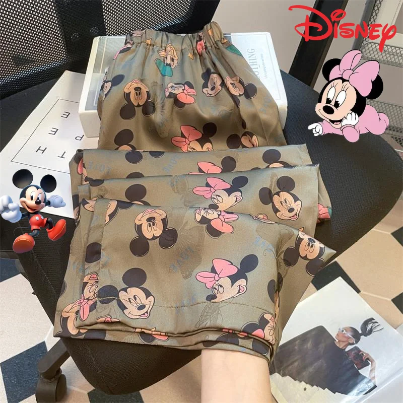 

Disney Minnie Mickey Women's New Cute Creative Cartoon Pattern Fashion Personality Casual Versatile Loose Comfortable Pants