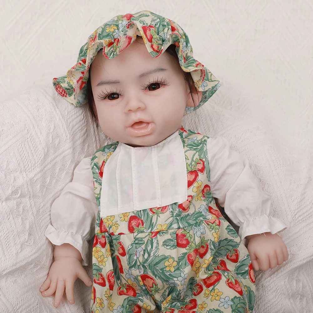 

Herpinker 100% Silicone Reborn Baby Dolls Painted Realistic Newborn Lifelike Bebe Doll Wholesale Toys for Children Christmas Gif