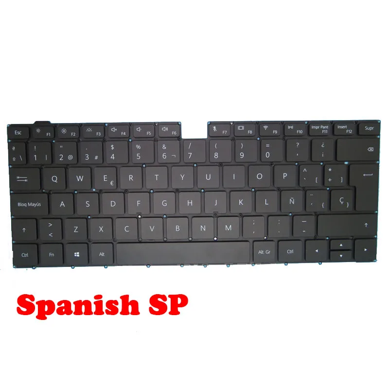 Imagem -06 - Teclado Retroiluminado para Laptop Huawei Matebook 14 Preto sp fr be gr ne it Eua ru Russo Reino Unido Klvf-x Klvf16