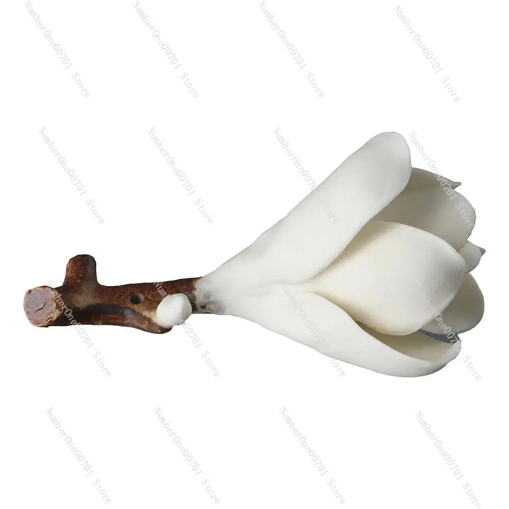 Mini Tea Pet Ornaments Magnolia Shape Plum Blossom Crafts Writing Brush Stand Incense Stick Holder Home Decor Aromatherapy Base