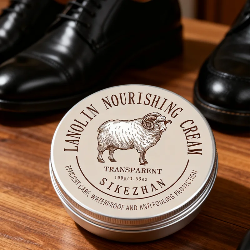 Premium Lanolin Leather Shoe Cream, Waterproofing Conditioner Balsam & Shine Care Wax Polish for Luxury Smooth Leather Boots
