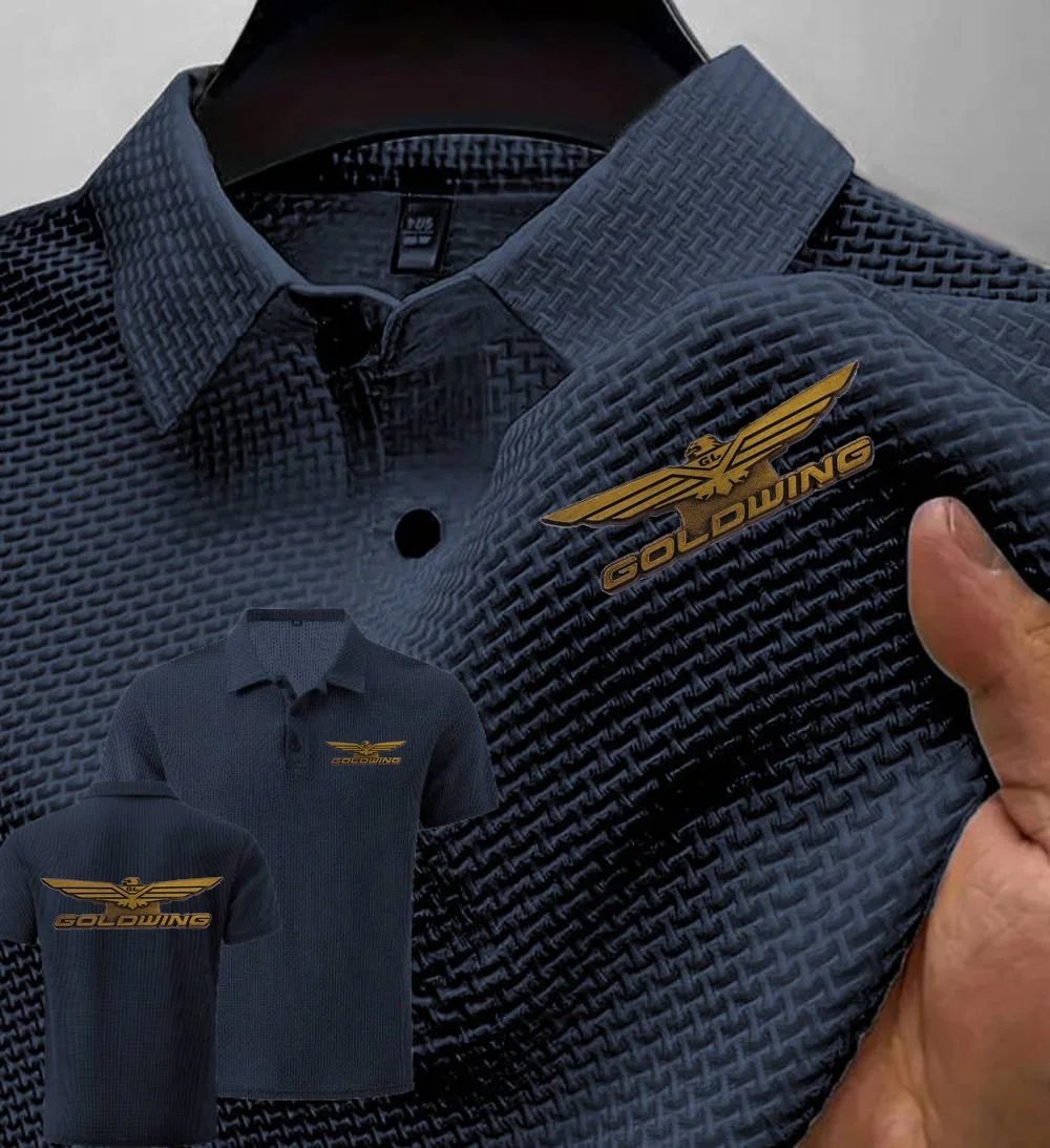 Neue männer Polo kurzarm Goldwing GL1800 Japan Motorräder T Eis Seide Atmungs Mode T-Shirt Männliche Kleidung Revers Tops
